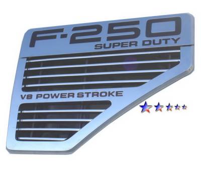APS - Ford F250 APS Billet Grille - Side Vent - Upper - Aluminum - F65542A - Image 2