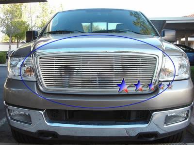 APS - Ford F150 APS Phat Grille - Honeycomb Style without Logo Phat Grille - Upper - Stainless Steel - F65725T - Image 1