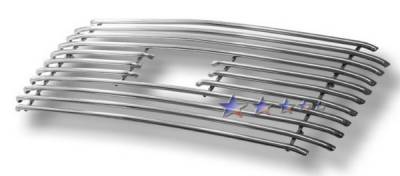 Ford F450 APS Tubular Grille - Center with Logo Opening - Upper - Stainless Steel - F68000S