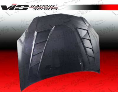 Acura RSX VIS Racing Terminator Black Carbon Fiber Hood - 02ACRSX2DTM-010C