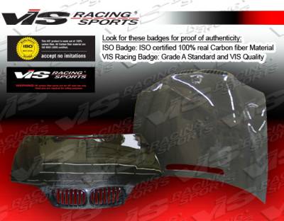 BMW 3 Series 4DR VIS Racing OEM Black Carbon Fiber Hood - 02BME464DOE-010C