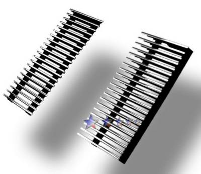 Ford F550 APS Billet Grille - Side - 2PC - Upper - Stainless Steel - F85088S