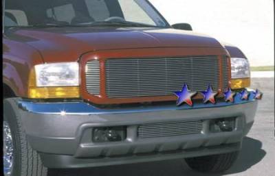 APS - Ford F250 APS Billet Grille - 1PC - Upper - Stainless Steel - F85099S - Image 1