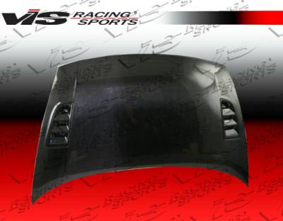 Honda Civic 2DR VIS Racing RR Black Carbon Fiber Hood - 06HDCVC2DRR-010C