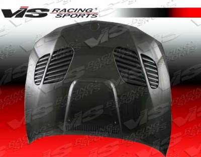 BMW 1 Series VIS Racing GTR Black Carbon Fiber Hood - 08BME822DGTR-010C