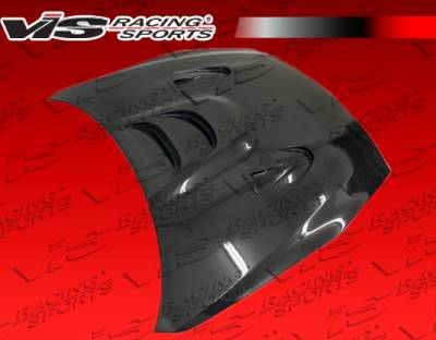 Nissan Skyline VIS Racing MS Black Carbon Fiber Hood - 09NSR352DMS-010C