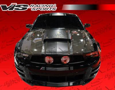 Ford Mustang VIS Racing Stalker Black Carbon Fiber Hood - 10FDMUS2DSTK-010C
