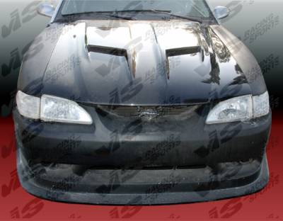 Ford Mustang VIS Racing Stalker-2 Black Carbon Fiber Hood - 94FDMUS2DSTK2-010C