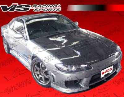 Nissan Silvia VIS Racing Drift Black Carbon Fiber Hood - 99NSS152DDFT-010C