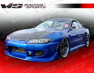 Nissan Silvia VIS Racing OEM Black Carbon Fiber Hood - 99NSS152DOE-010C