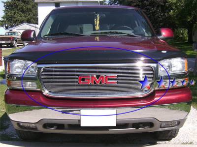 GMC Sierra APS Billet Grille - with Logo Opening - Upper - Aluminum - G65703A