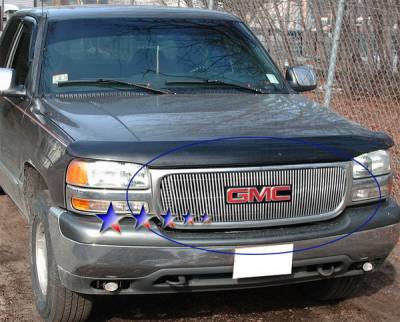 GMC Denali APS Billet Grille - with Logo Opening - Upper - Aluminum - G65703V