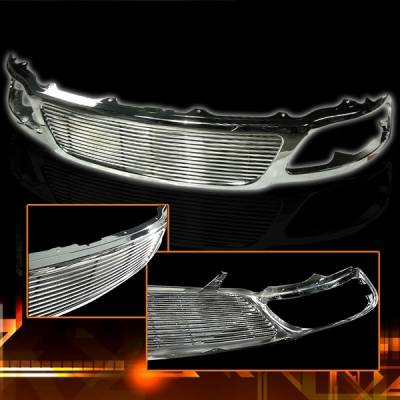 Ford F250 Custom Disco Flat Billet Grille - 1PC - HBG-F25099Z1PC