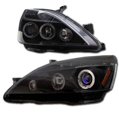 Black Clear LED Dual Halo Pro Headlights