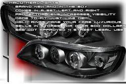 Black Dual Halo Pro Headlights