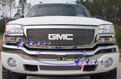 APS - GMC Sierra APS Billet Grille - Center - 1PC - Upper - Stainless Steel - G85472S - Image 1