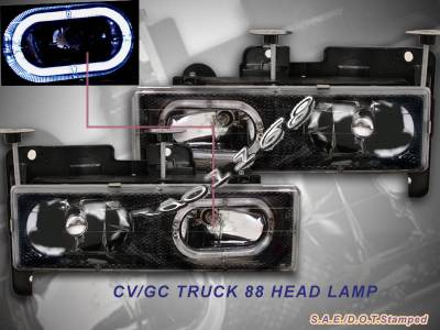 Carbon Fiber Halo Headlights