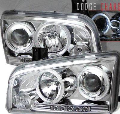 Chrome Dual Halo LED Headlights