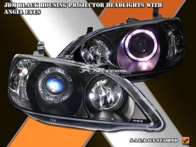 Black Angel Eyes Pro Headlights