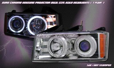 Euro Chrome Dual Halo Headlights