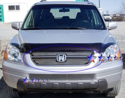 Honda Pilot APS Billet Grille - Upper - Aluminum - H67105A