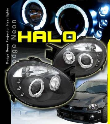 Black Dual Halo LED Headlights