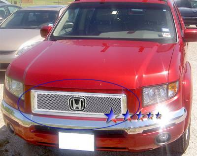 Honda Ridgeline APS Wire Mesh Grille - Upper - Stainless Steel - H77114T
