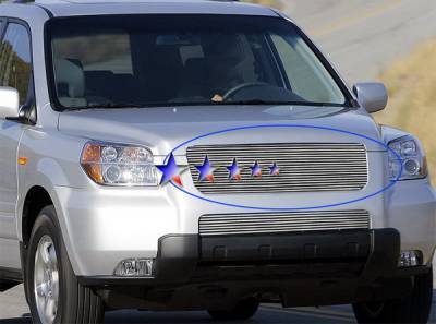 Honda Pilot APS Billet Grille - Upper - Stainless Steel - H87129S