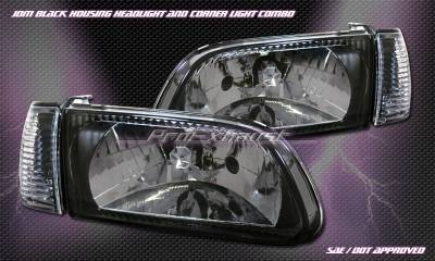 JDM Black Clear Headlights