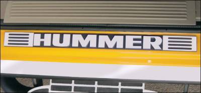 Hummer H2 RealWheels Door Sill Letter Overlays - Polished Stainless Steel - 16PC - RW113-1-A0102