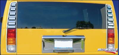 Hummer H3 RealWheels Rear Louvers - Polished Stainless Steel - Pair - RW118-1-A0103