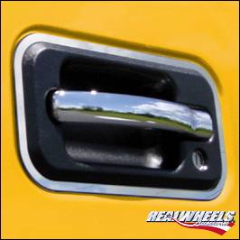 Hummer H2 RealWheels Door Handle Bezels - Polished Stainless Steel - 4PC - RW122-1-A0102