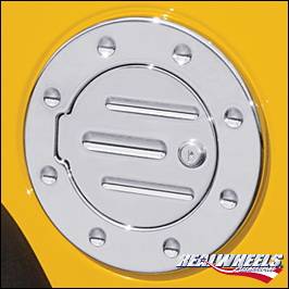 Hummer H2 RealWheels Grooved Locking Fuel Door - Billet Aluminum - 1PC - RW202-2-A0102
