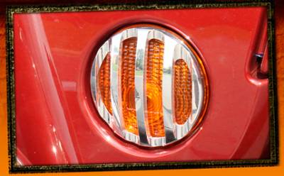 Jeep Wrangler RealWheels Front Marker Light Trim - Billet Aluminum - Pair - RW208-1-J