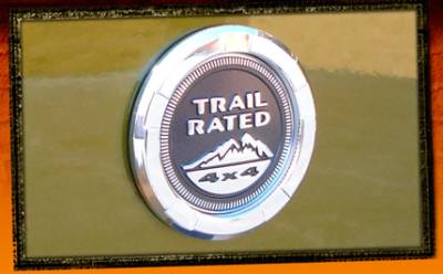 Jeep Wrangler RealWheels Trail Rated Logo Trim - Billet Aluminum - 1PC - RW220-1-J