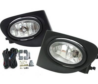 Honda Civic HB 4 Car Option Fog Light Kit - Clear - LHF-HC02SI