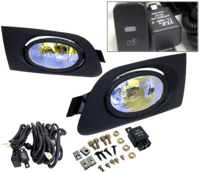 Honda Civic 2DR & 4DR 4 Car Option Fog Light Kit - Blue Ion - LHF-HCV01-ION