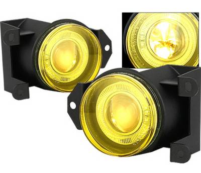 GMC Yukon 4 Car Option Halo Projector Fog Light Kit - Yellow - LHFP-GY00YL-WJ