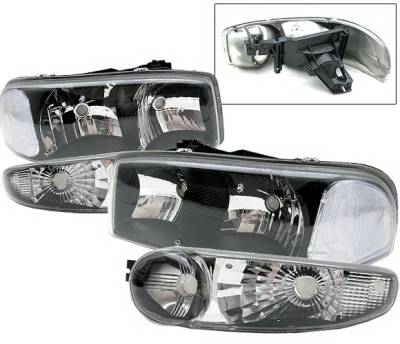 GMC Yukon 4 Car Option Headlights - Black - LH-GY00JB-6