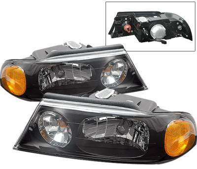 Lincoln Navigator 4 Car Option Headlights - Black Clear - LH-LN98BC-KS