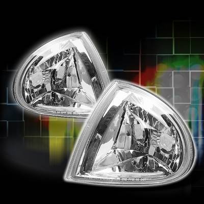 Honda Del Sol Custom Disco Chrome Corner Lights - LC-DEL93-YD