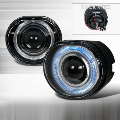 Jeep Liberty Custom Disco Halo Projector Fog Lights - LF-PLIB02-TM
