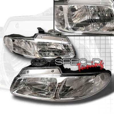 Dodge Caravan Custom Disco Chrome Headlights - LH-CAR96-KS