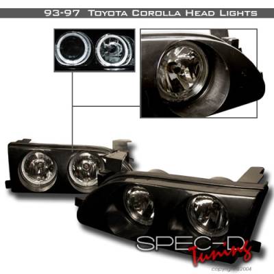 Toyota Corolla Custom Disco Halo Headlights - LH-COR93BH