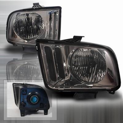 Ford Mustang Custom Disco Crystal Headlights - LH-MST05G-DP