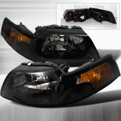 Ford Mustang Custom Disco Gunmetal Headlights - LH-MST99G-DP