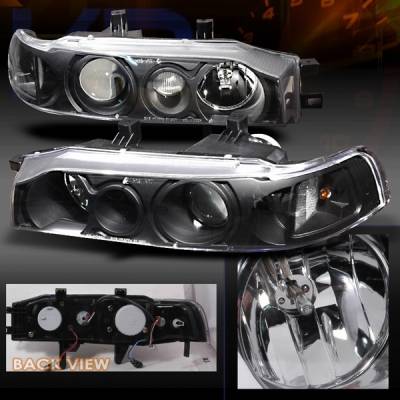 Honda Accord Custom Disco Black Projector Headlights - LHP-ACD90JM-KS