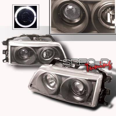 Honda CRX Custom Disco Black Projector Headlights - LHP-CRX90JM