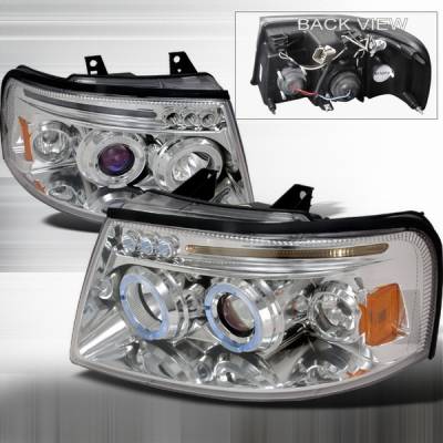 Ford Expedition Custom Disco Projector Headlights - LHP-EPED03B-TM