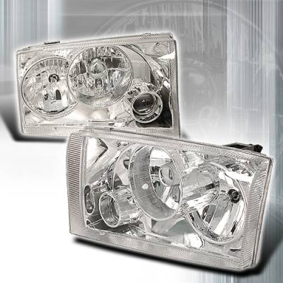 Ford F250 Superduty Custom Disco Chrome Projector Headlights - LHP-F25099